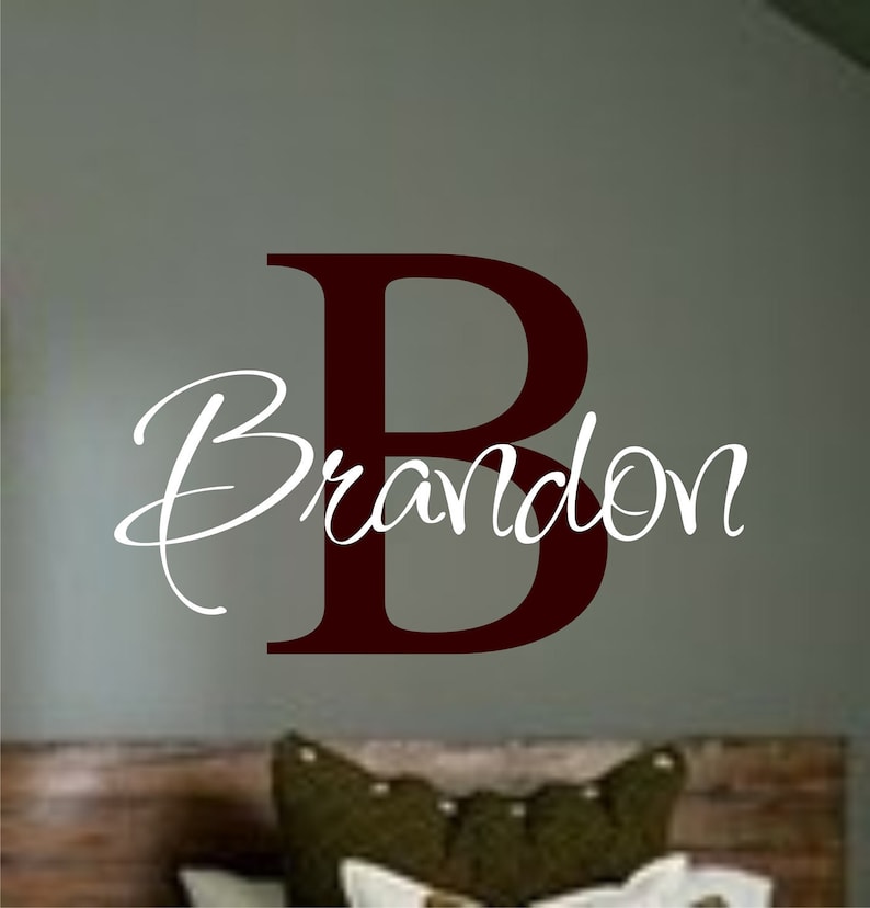 Vinyl Lettering Vinyl Wall Art Personalized Monogram Kids Wall Decals baby boy nursery wall decal