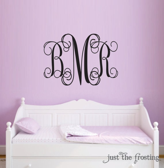 Personalized Monogram Wall Decal Children Wall Decal Etsy
