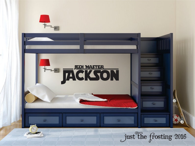 Star Wars Decor Name Decal Star Wars Wall Decal Boys Room Star Wars Name Jedi Master Name Decal Nursery Or Bedroom Star Wars Decor