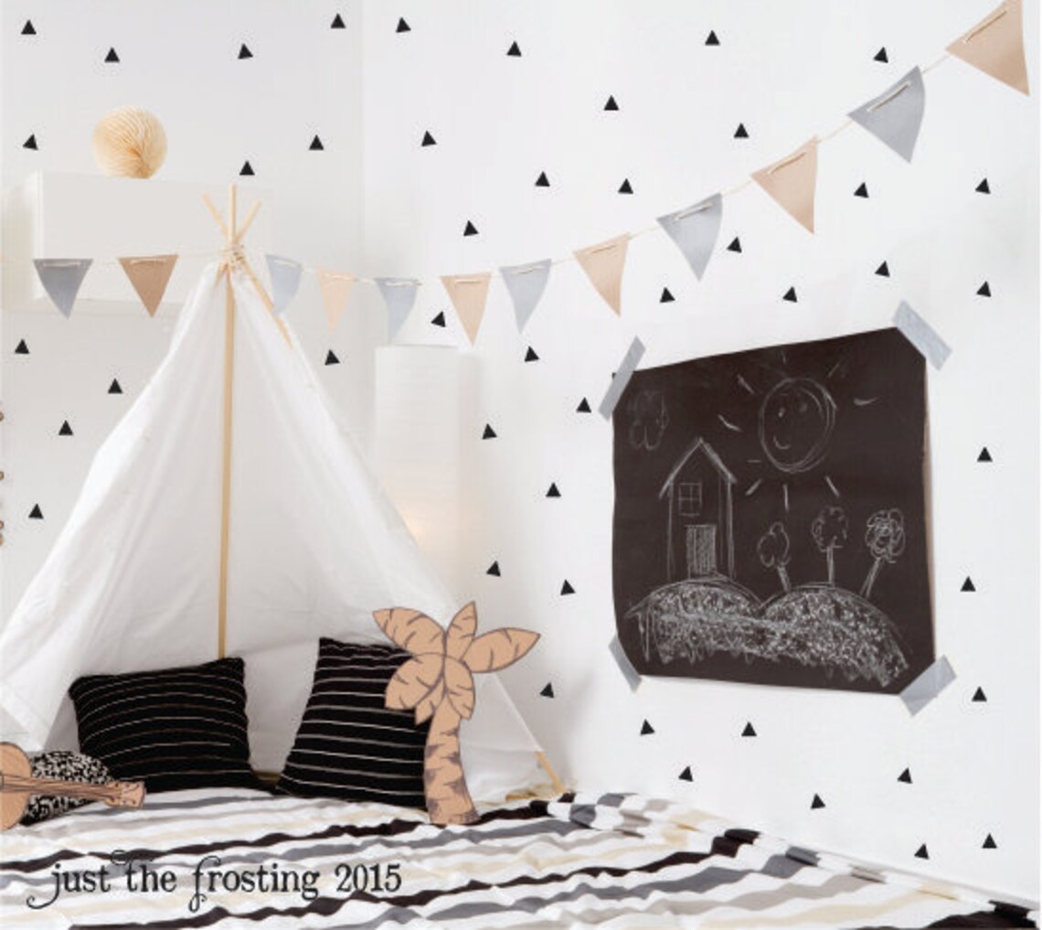 Triangle Decals Triangle Wall Decor Decals Modern Triangle Etsy