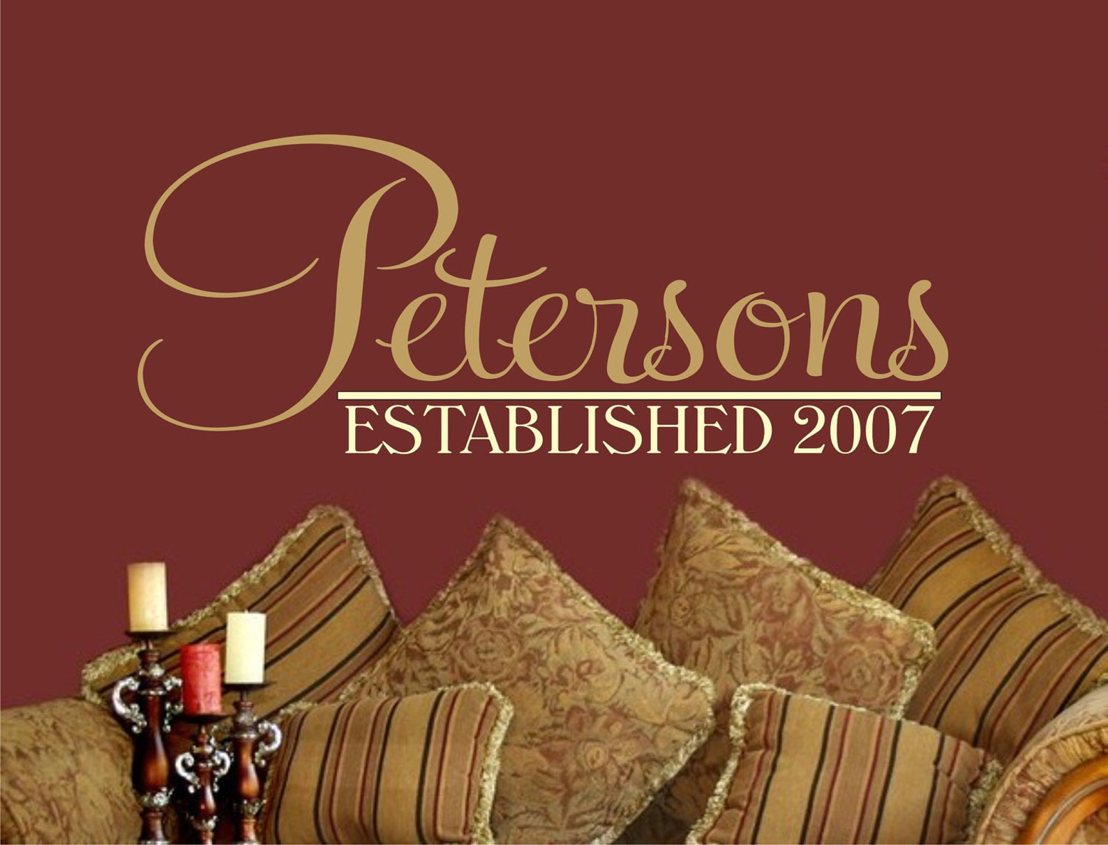 Wall Decal Personalized Monogram Vinyl Wall Art Vinyl Etsy