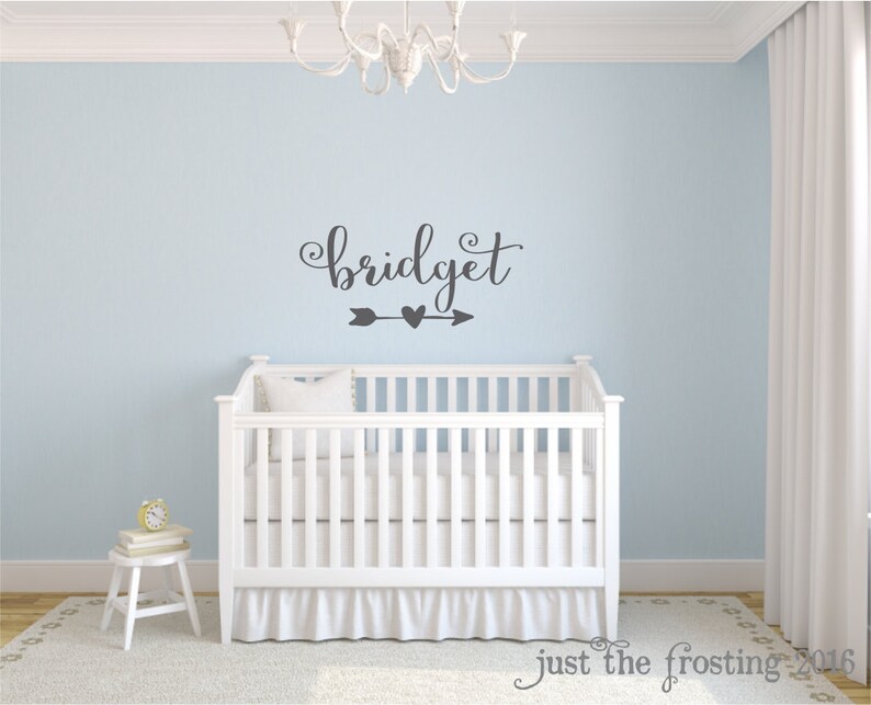 Gold Decor Gold Wall Decal Wall Decal Nursery Monogram Etsy