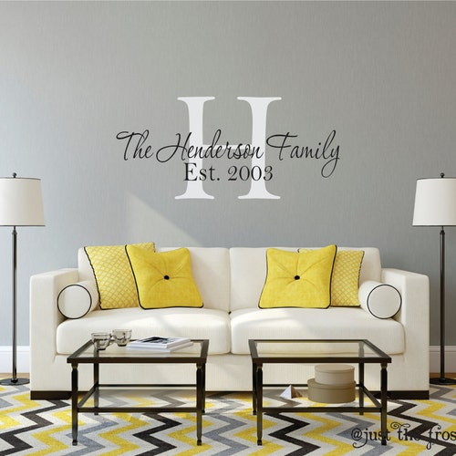 Vinyl Wall Decals Personalized Family Name Vinyl Lettering Etsy