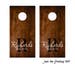 Wedding Sign Decal - Monogram Cornhole Decals Set of Two Cornhole Board Game Decals - Wedding DIY Decals - Wedding Decor Decals Vinyl 