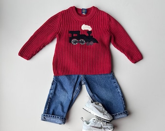 Vintage Oshkosh rode knit Size 12-18 months