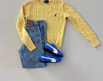 Vintage Polo Ralph Lauren Cable Knit Sweater | Kids 2–3 Years (92–98)