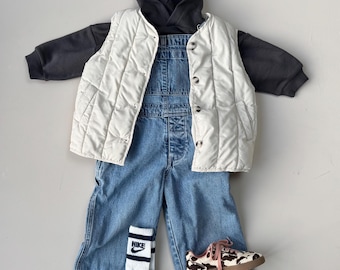 Vintage GAP Kids Denim Dungaree Overalls | Classic Blue Jean size 2-3 years