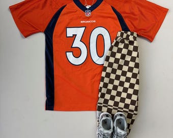 Vintage NFL Denver Broncos #30 Jersey Kids Orange – American Football Shirt | Size 10-12 years