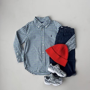 Camicia a quadri con bottoni Ralph Lauren per bambini / Logo pony classico / Taglia 5-6 anni