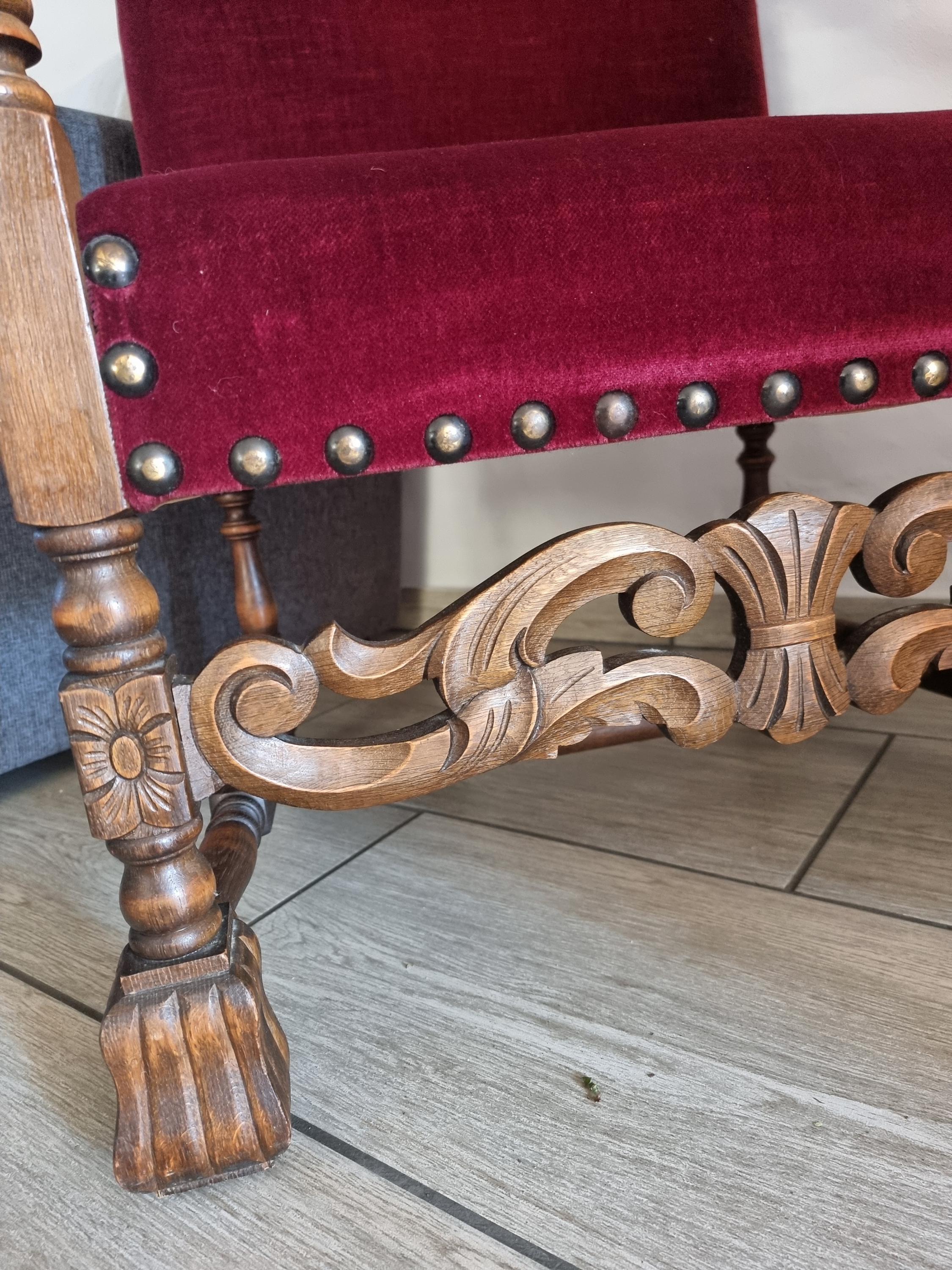 管416フランス製☆ルイ13世☆アンティーク☆アームチェアー 管416フランス製☆ルイ13世☆アンティーク☆アームチェアー - メルカリ