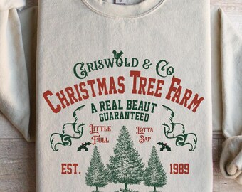 Family Matching Christmas Sweatshirts, Griswold&Co Christmas Tree Farm Sweater, Vintage Holiday Crewneck, Cozy Family Christmas Outfit