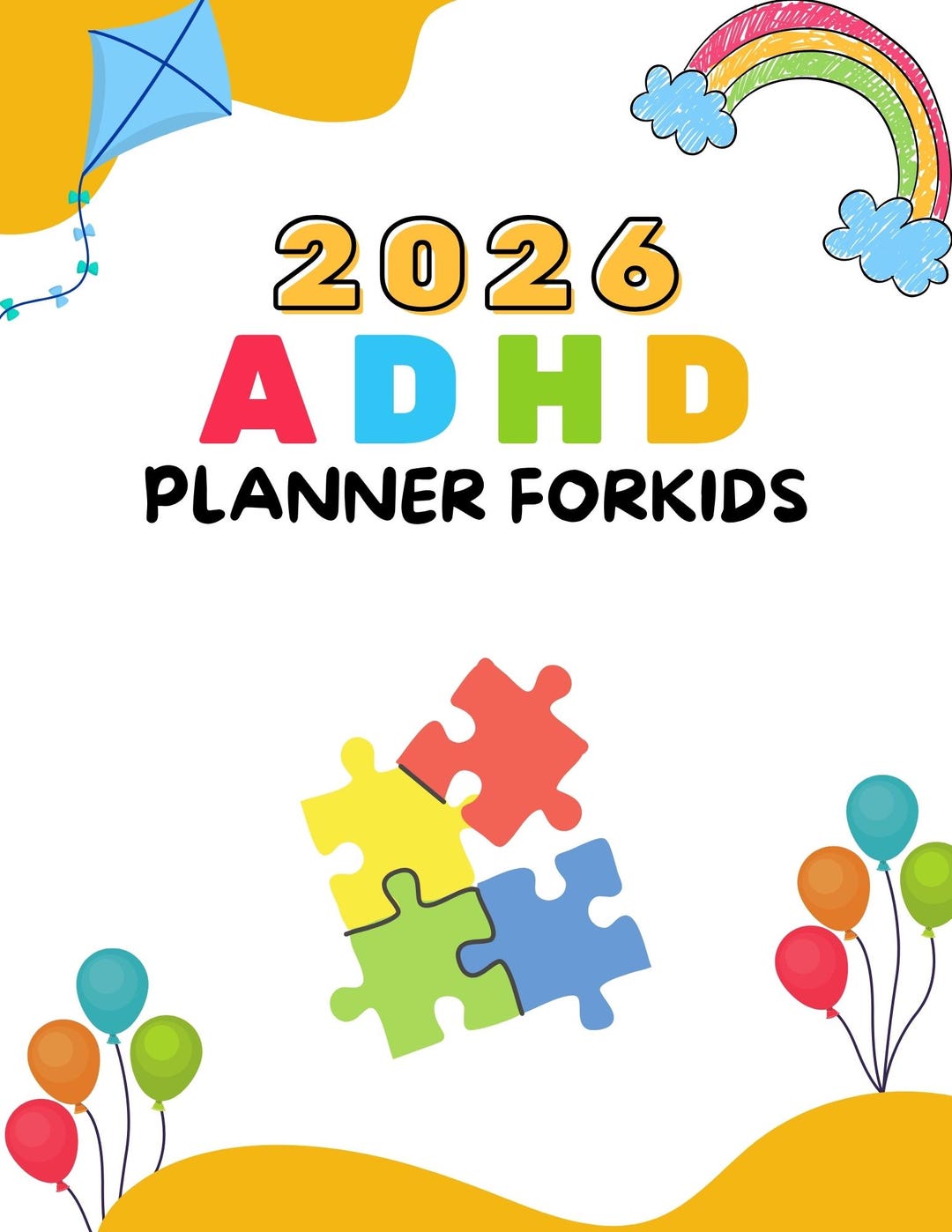 2026 ADHD Planner for Kids | Digital Printable | Child Focus Organizer ...