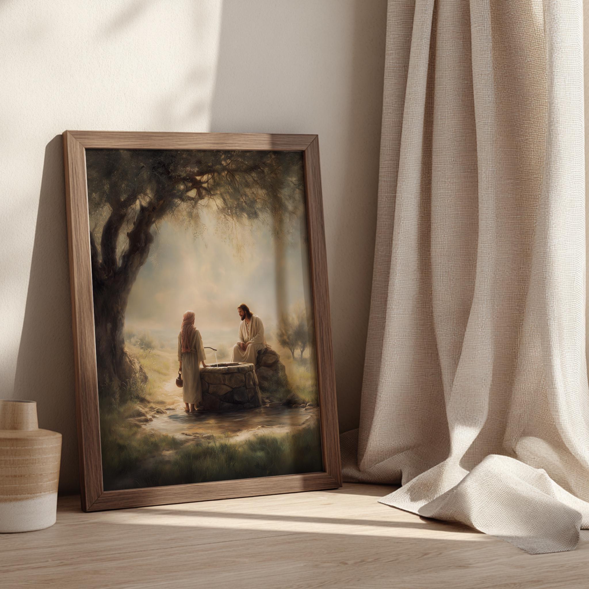 Jesus and the Woman at the Well – Christian Wall Art, Living Water ...