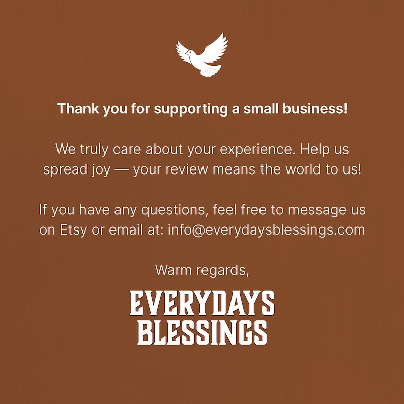 Thank you for supporting my small business - EverydaysBlessings