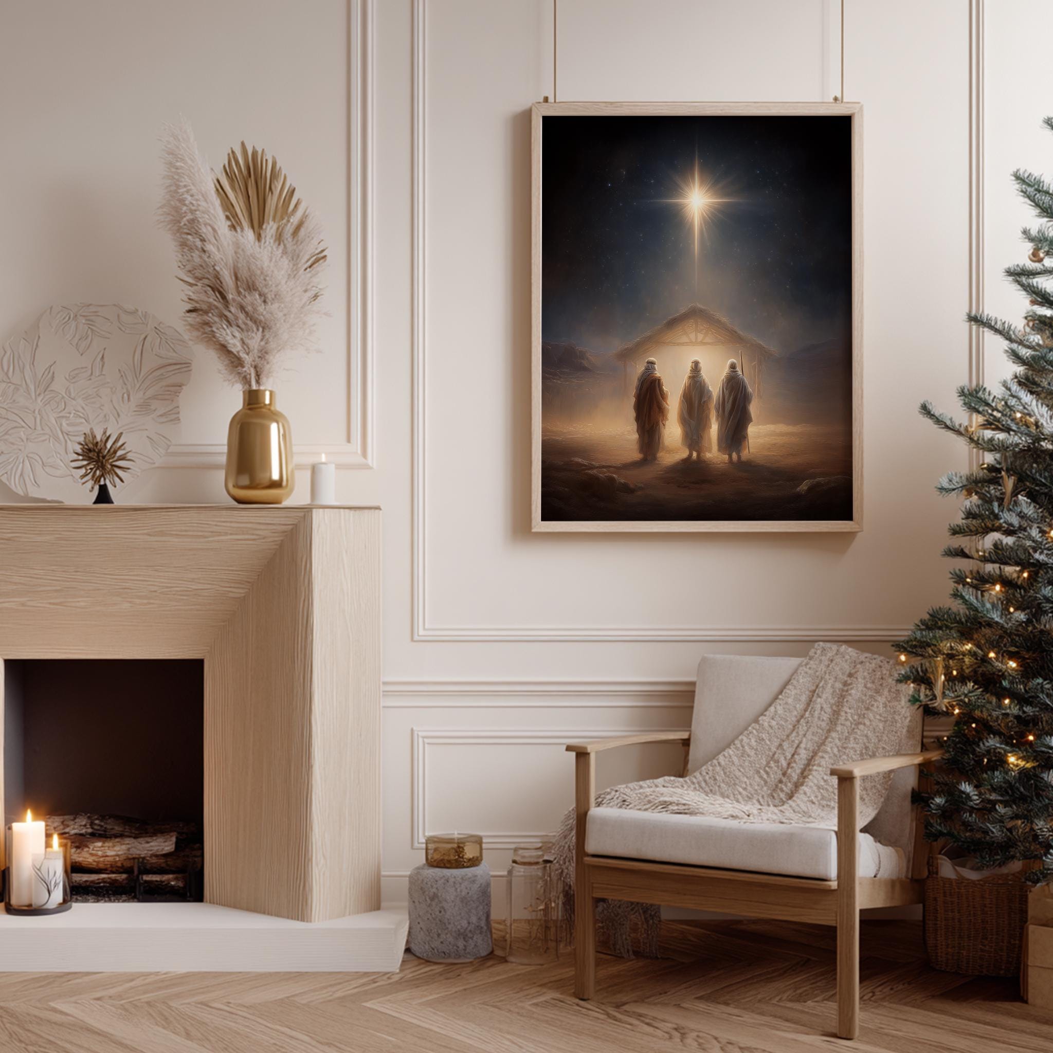Three Wise Men Wall Art, Christian Nativity Print, Christian Christmas ...
