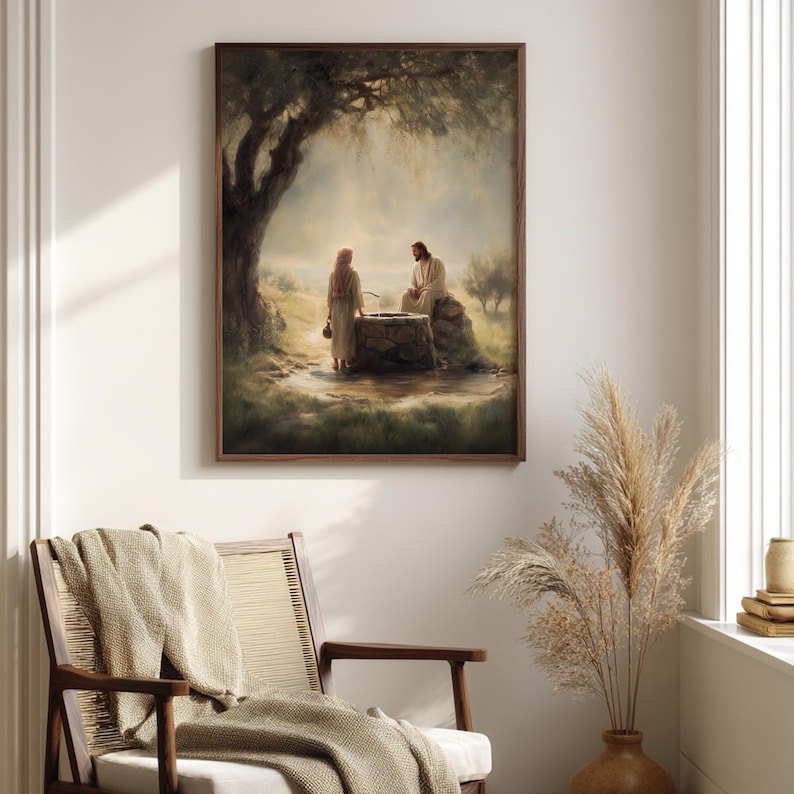 Jesus and the Woman at the Well – Christian Wall Art, Living Water ...