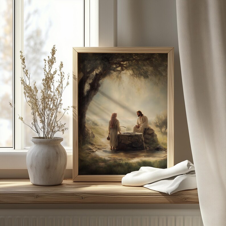 Jesus and the Woman at the Well – Christian Wall Art, Living Water ...