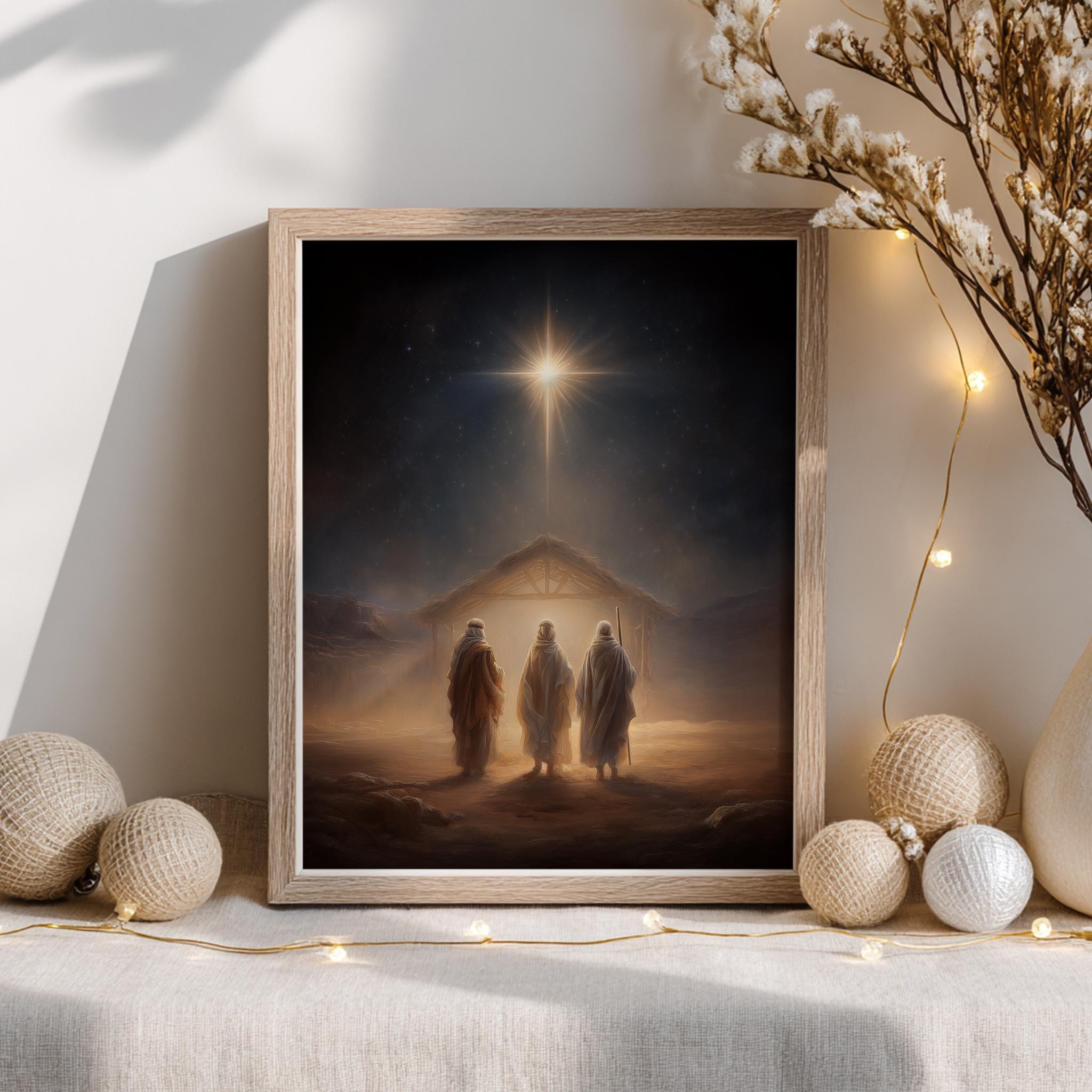 Three Wise Men Wall Art, Christian Nativity Print, Christian Christmas ...