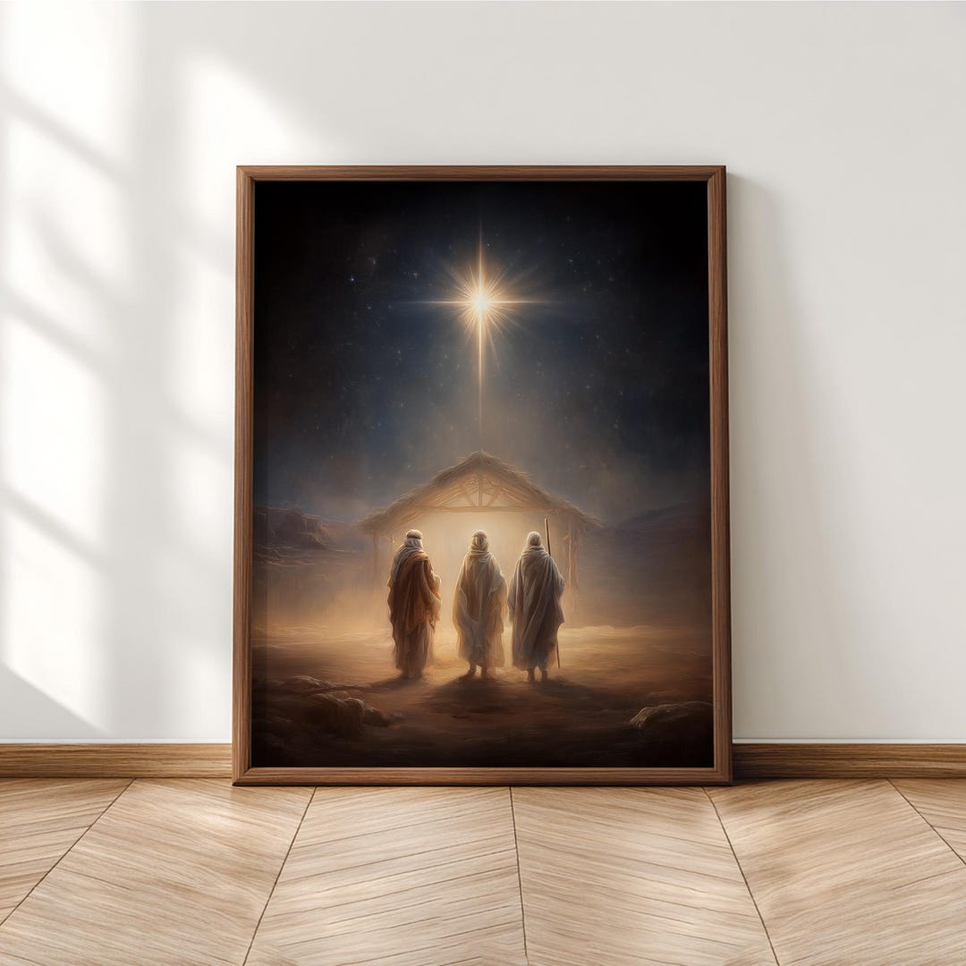 Three Wise Men Wall Art, Christian Nativity Print, Christian Christmas ...