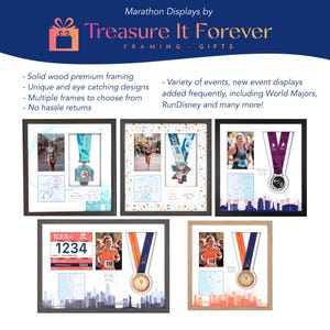 RunDisney Marathon Weekend Medal Display Frame: Personalized Solid Wood Route Map image 6