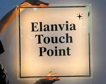 Custom Acrylic Business Logo Sign, Backlit Reception Sign