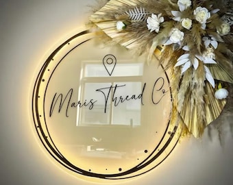 Custom 3D Backlit Acrylic Business Sign, Wall & Door Decor