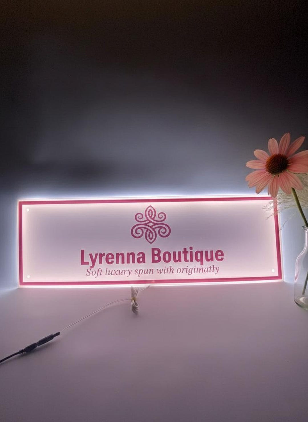 Custom Acrylic LED Backlit Business Sign | Office Door, Salon, Studio ...
