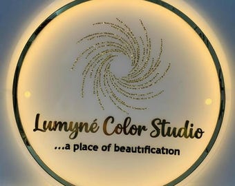 Custom Backlit Business Logo Sign | Acrylic Signboard