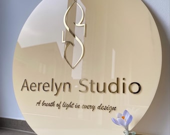 Custom Business Acrylic Sign | Custom Acrylic Logo Sign | 3D Business Sign