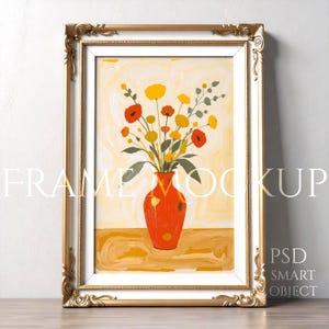 2x3 Frame Mockup, Vintage Frame Mockup for Photoshop and Photopea – PSD for Prints and Artwork Mockup, Wall Art Mockup, Picture Frame Mockup