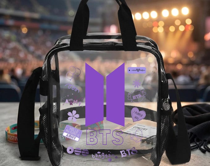BTS Clear Bag – Bangtan Boys Waterproof Transparent Crossbody Bag, K
