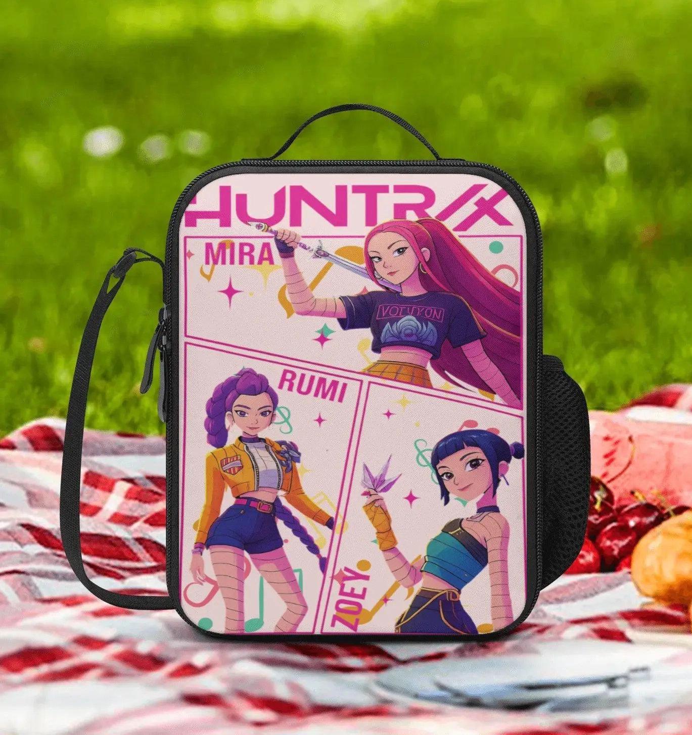 Rumi, Mira, and Zoey Personalized Lunch Box Bag, Huntrix Demon
