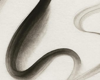 Póster de tinta sumi-e / Pinceladas abstractas zen (descarga digital)