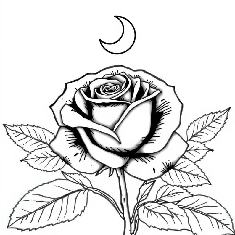 Dark gothic art coloring book printable for stress relief and mindfulness