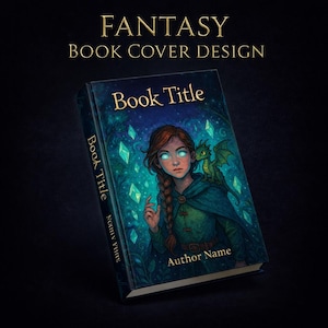 YA Fantasy Book Cover - Heroine and Dragon, Premade eBook Design