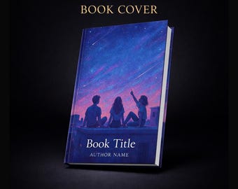 Portada prediseñada de novela romántica gótica, cielo nocturno cinematográfico, eBook y edición impresa para KDP.