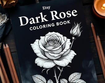 Libro para colorear gótico: 23 páginas espeluznantes, arte oscuro para adultos (PDF)