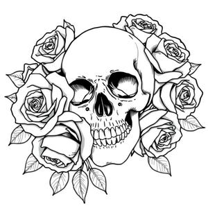 Goth coloring book PDF featuring detailed gothic girl illustrations