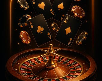 Póster de Casino Royale, póker, ruleta, oro, decoración de cueva de hombre, descarga digital PNG
