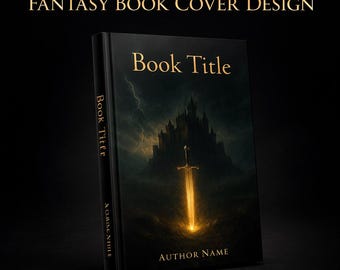 Dark Fantasy Book Cover – Epic Castle, Glowing Sword (300 DPI, KDP eBook, Paperback)