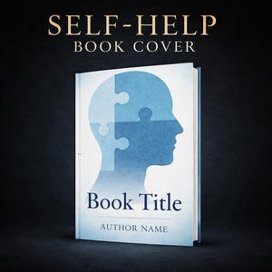 Minimalist Self-Help Book Cover - Psychology Puzzle Design (KDP Ready)