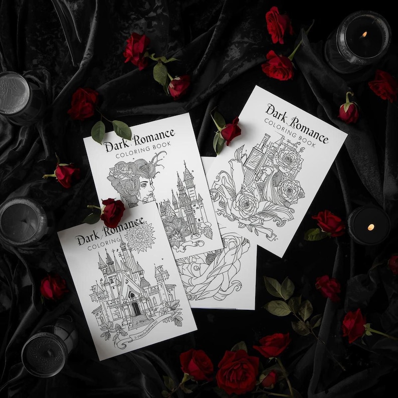 Vintage castle illustration surrounded by bats and ivy