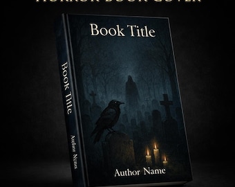 Premade Dark Fantasy Book Cover, Gothic Cemetery Design, eBook and Paperback for KDP