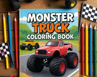 Libro para colorear de Monster Trucks / Aventura todoterreno para niños (PDF)