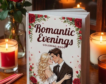 Libro para colorear para parejas románticas / Actividad imprimible para una cita nocturna (Descarga digital)