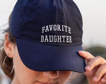 Favorite Daughter Embroidered Baseball Cap | Christmas embroidery