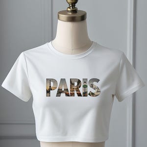 Champion Paris Crop Top | Women's Travel Top, Fashion Lover Gift, Europe Trip image 5