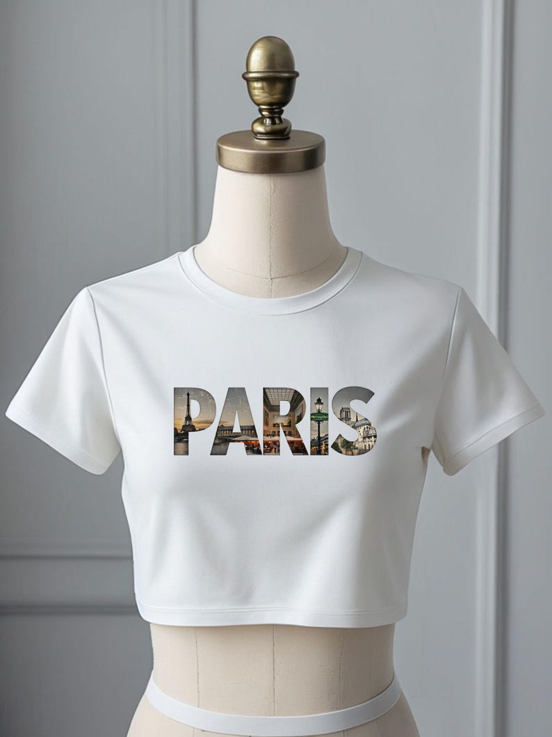 Champion Paris Crop Top | Women's Travel Top, Fashion Lover Gift, Europe Trip image 5