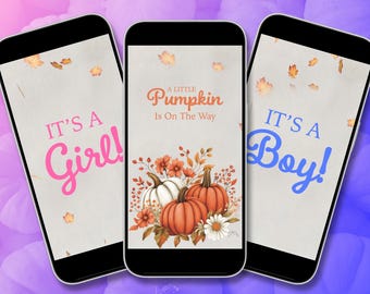 Fall Gender Reveal Video: 'A Little Pumpkin Is On the Way' - Boy & Girl Versions