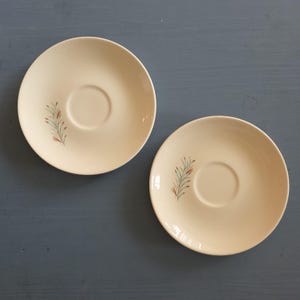 Lot de 2 soucoupes Homer Laughlin Fortune vintage motif blé USA